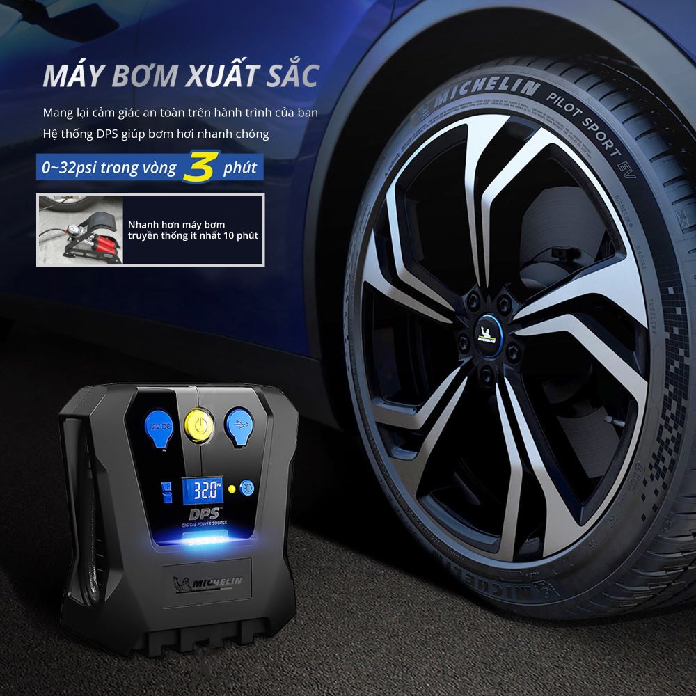Máy bơm lốp kỹ thuật số Michelin 12266 