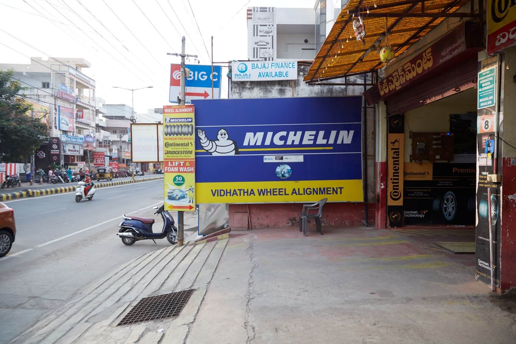 Michelin Tyres & Services Vidhata Wheel Alignment, Guntur Tyre